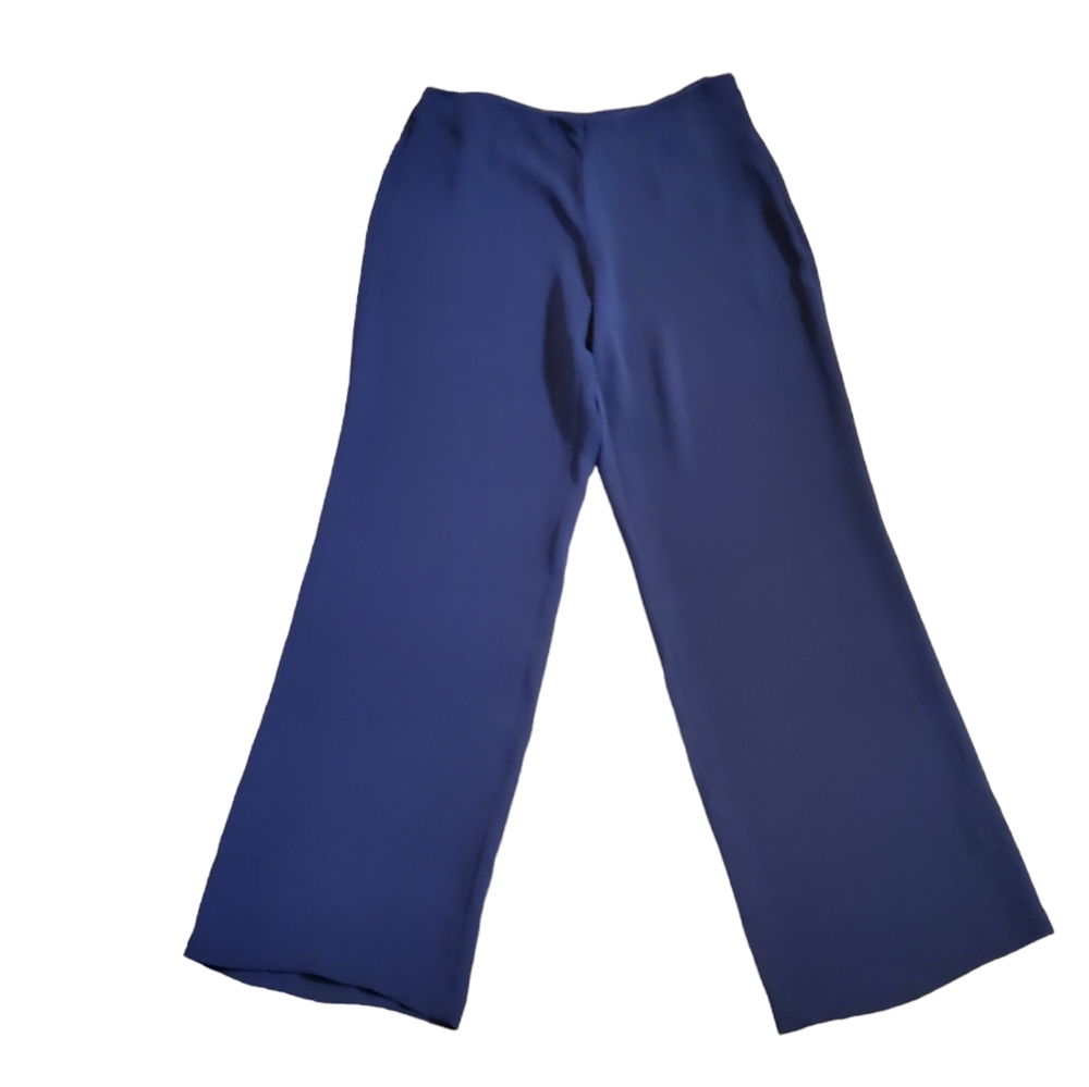Eileen Fisher Silk Slouchy Wide Leg Pants Purple